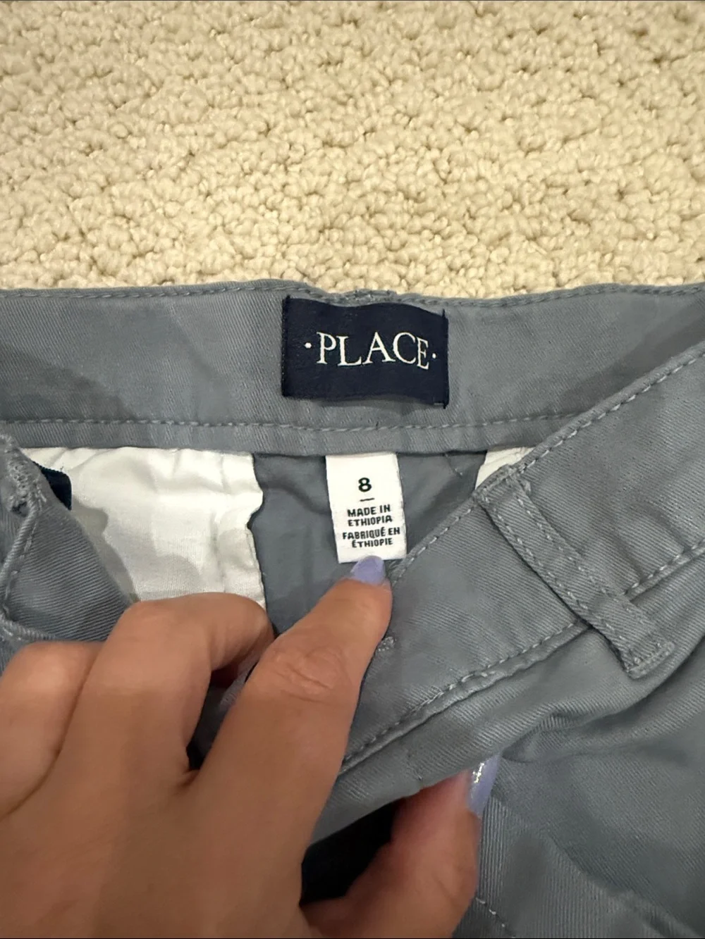 Bundle of 2: Boy’s Stretch Chino Pants - Light Gray & Navy